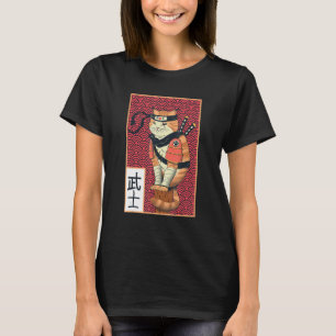 Camiseta El antiguo gato japonés de Catzilla, arte Ninja Ca