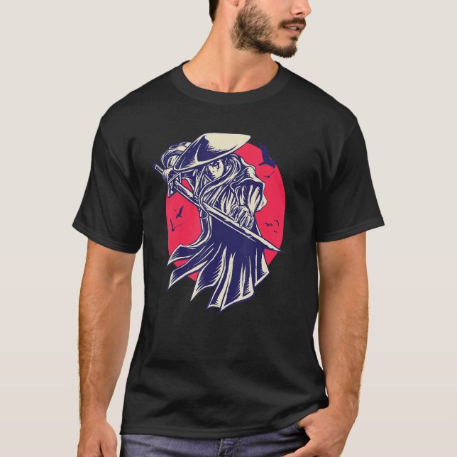 Camiseta El antiguo Samurai japonés Bushido Katana Ronin As (Anverso)