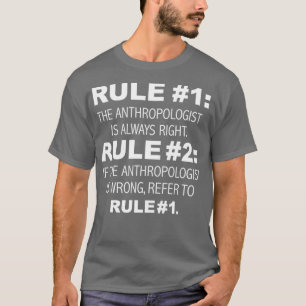 Camiseta El antropólogo de reglas es siempre la antropologí