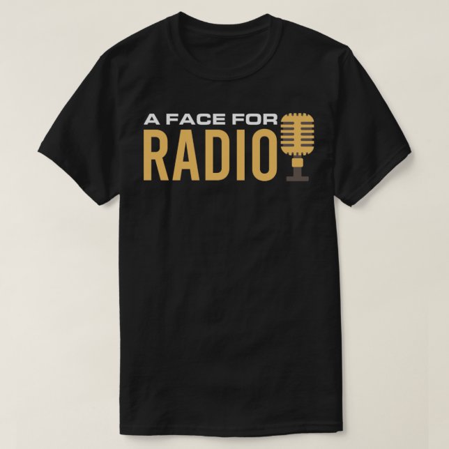 Camiseta El Anunciante De Radio Una Cara Para La Difusión D (Diseño del anverso)