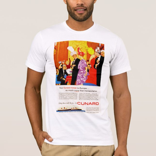 Camiseta El anuncio del Fiesta de la Reina Cunard (Anverso)
