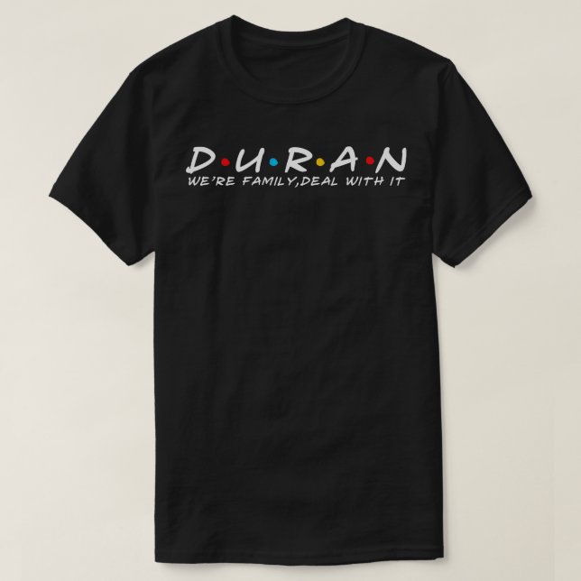 Camiseta El apellido Duran Duran de la familia Duran (Diseño del anverso)