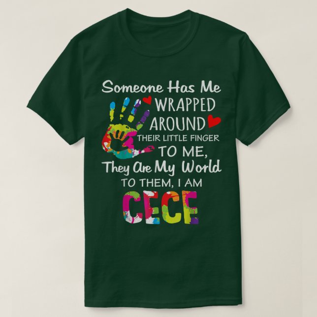 Camiseta El apodo de la abuela Cece Cute Cece es mi nombre (Diseño del anverso)