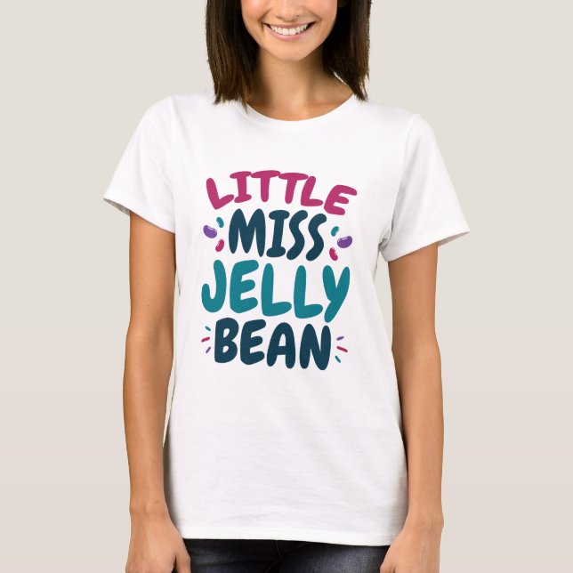 Camiseta El apodo de la pequeña Miss Jelly Bean Easter Cand (Anverso)