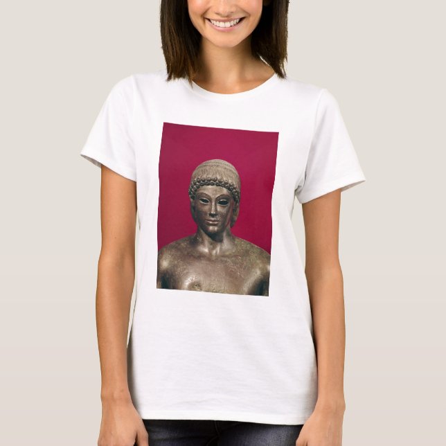 Camiseta El Apolo de Piombino, cabeza de la estatua, encont (Anverso)