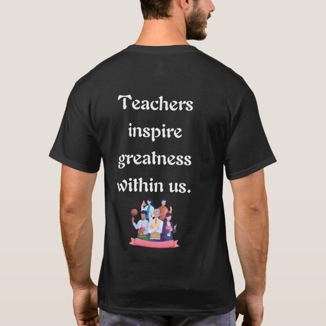 Camiseta El aprendizaje comienza con un profesor (Reverso)