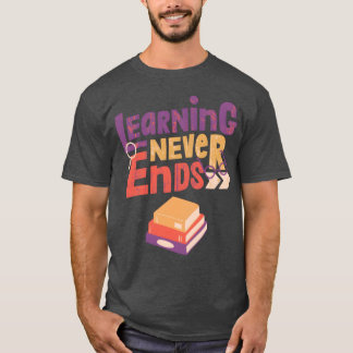 Camiseta el aprendizaje nunca termina chico