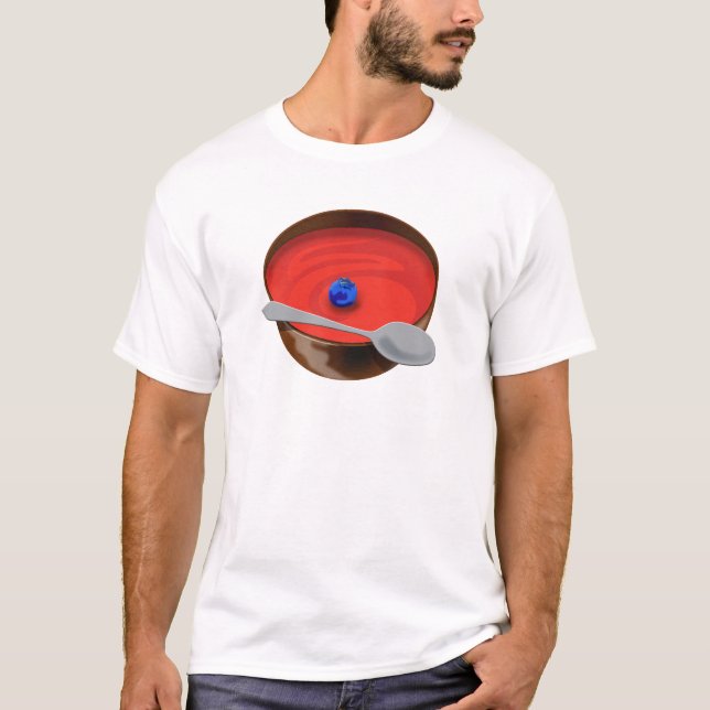 Camiseta El arándano en un cuenco de sopa del tomate - (Anverso)
