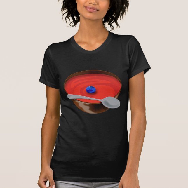 Camiseta El arándano en un cuenco de sopa del tomate - (Anverso)