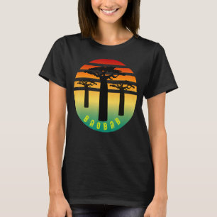Camiseta El Árbol Africano De La Vida Baobab El Retro De Co