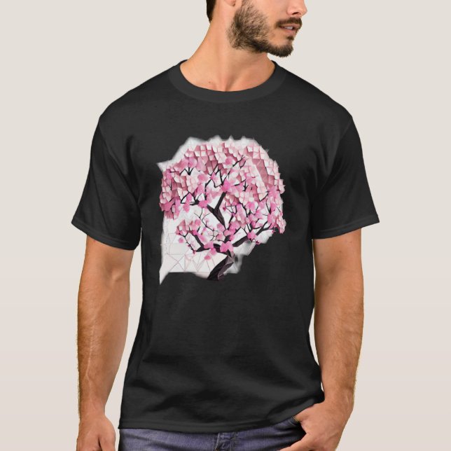 Camiseta El árbol de flores de cerezo de primavera de Geome (Anverso)