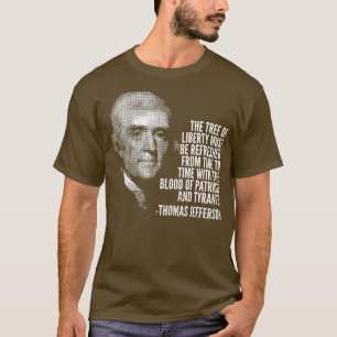 Camiseta El Árbol De La Libertad Thomas Jefferson Cita La H