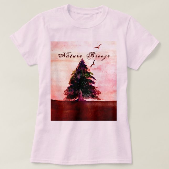 Camiseta El árbol de la naturaleza brisa la tierra esparce  (Diseño del anverso)