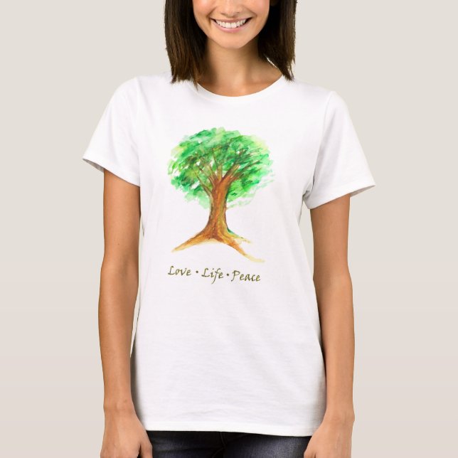 Camiseta El árbol de la vida amor por la paz (Anverso)