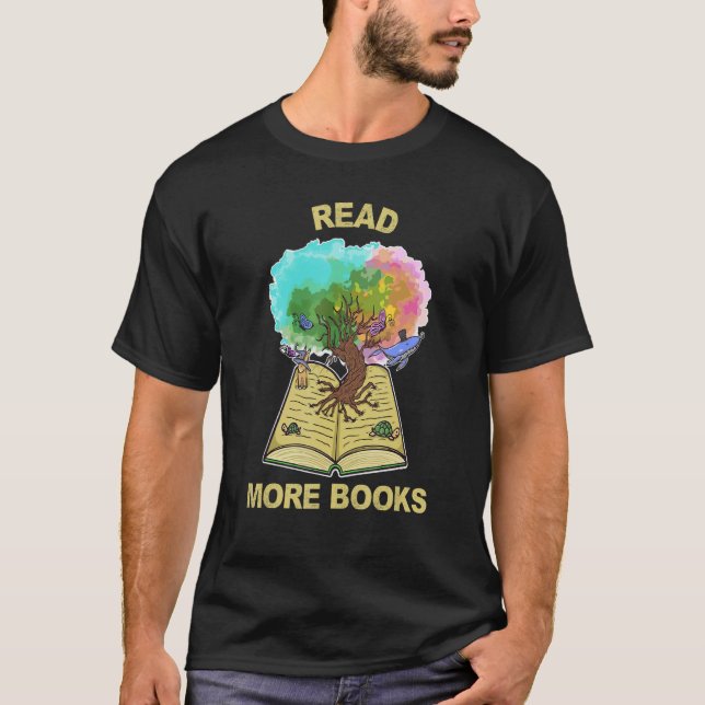 Camiseta El Árbol De La Vida Leer Más Libros Que Ama A La R (Anverso)