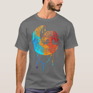 Camiseta El árbol de la vida Mandala Moon Chakra Meditación