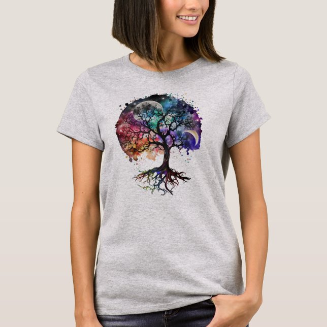Camiseta El árbol de la vida: nutriendo los sueños bajo la  (Anverso)