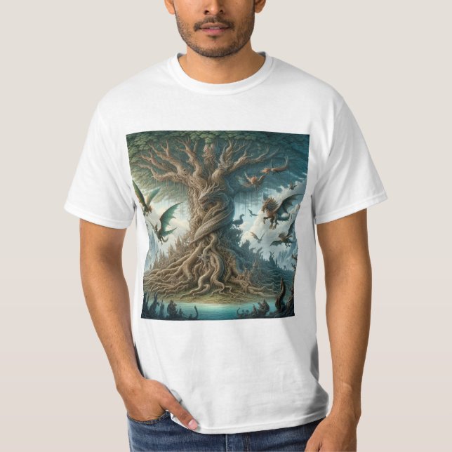 Camiseta El Árbol de la Vida: Yggdrasil (Anverso)
