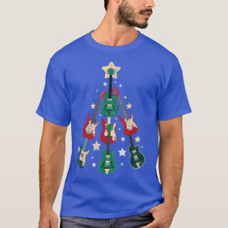 Camiseta El Árbol De Navidad De La Guitarra Guay Para Los A