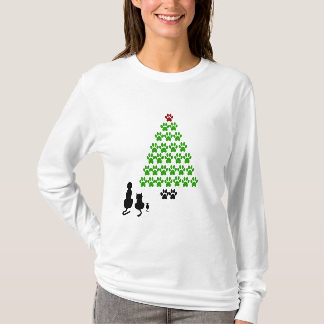 Camiseta El árbol de Navidad de la mascota Lover (Anverso)