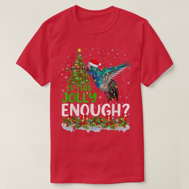 Camiseta El Árbol De Navidad Es Este Alegre De Santa Hummin (Diseño del anverso)