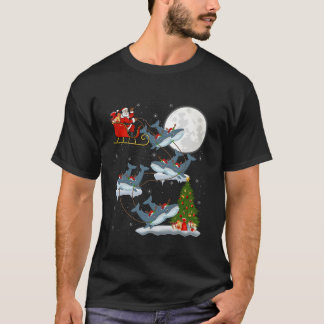 Camiseta El árbol de navidad ilumina a una divertida Santa 