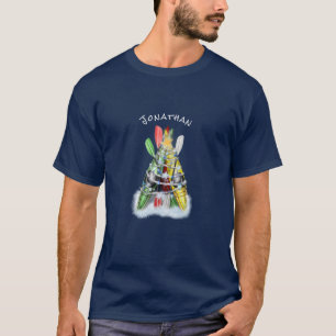 Camiseta El árbol de Navidad Kayak personalizado