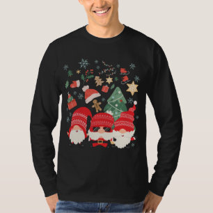 Camiseta El árbol de navidad Santa Hat divertidos Gnomes Sa