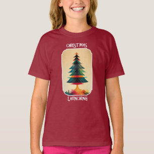 Camiseta El árbol de navidad se está despegando Diseño ar