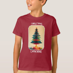 Camiseta El árbol de navidad se está despegando   Diseño ar