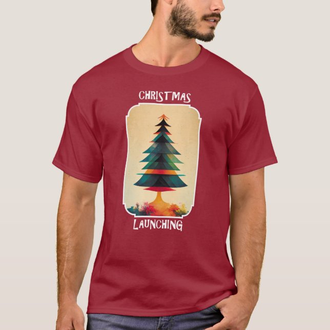 Camiseta El árbol de navidad se está despegando | Diseño ar (Anverso)