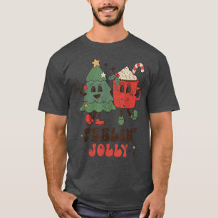 Camiseta El Árbol De Navidad Y El Calor De Retro Groovy Fee