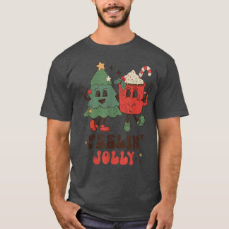 Camiseta El Árbol De Navidad Y El Calor De Retro Groovy Fee