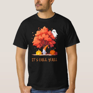 Camiseta El árbol de otoño de la calabaza de la casa de la