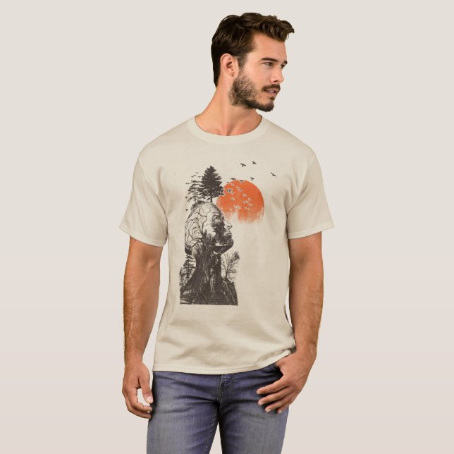 Camiseta El árbol del ser humano de Alan de la resaca (Anverso completo)