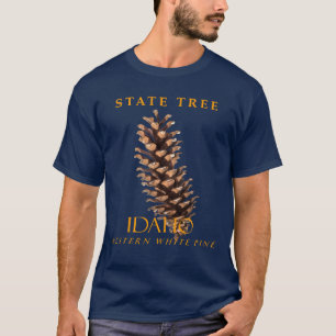 Camiseta El Árbol del Territorio de Idaho El Pino Blanco Oc