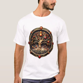 Camiseta El árbol dorado de la vida del misticismo