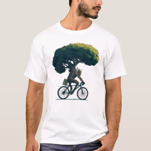 Camiseta El árbol montando una bicicleta