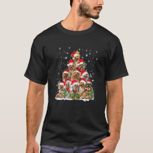Camiseta El árbol navideño York Shire Terrier sudoroso