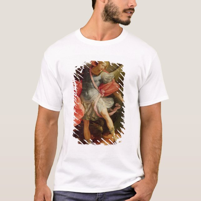 Camiseta El arcángel Michael que derrota Satan (Anverso)