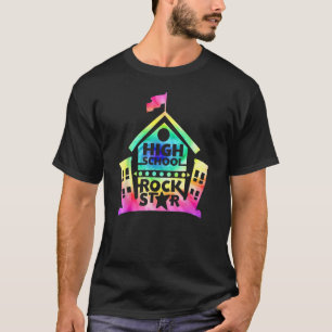 Camiseta El arco iris de la escuela secundaria Rockstar Tie