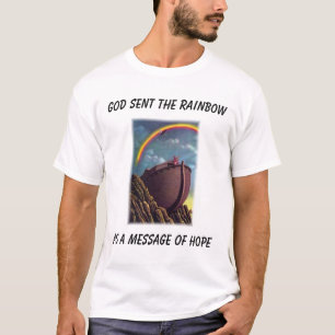 Camiseta El arco iris de Noah, dios envió el RainbowAs un
