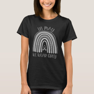 Camiseta el arco iris del cáncer cerebral en octubre uso gr
