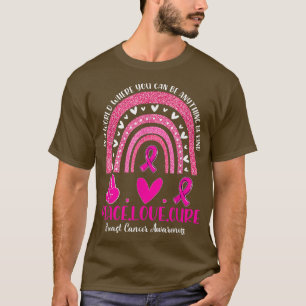 Camiseta El arco iris del cáncer infantil sea amable Paz Cu