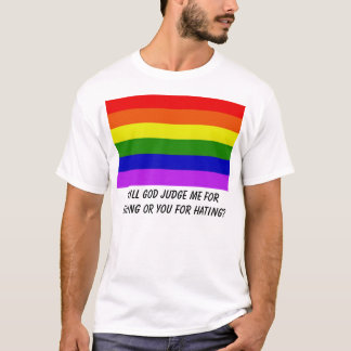 Camiseta el arco iris, dios juzgará me para amar o le las