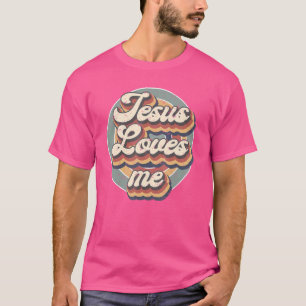 Camiseta El arco iris retro Jesús me ama al religioso crist