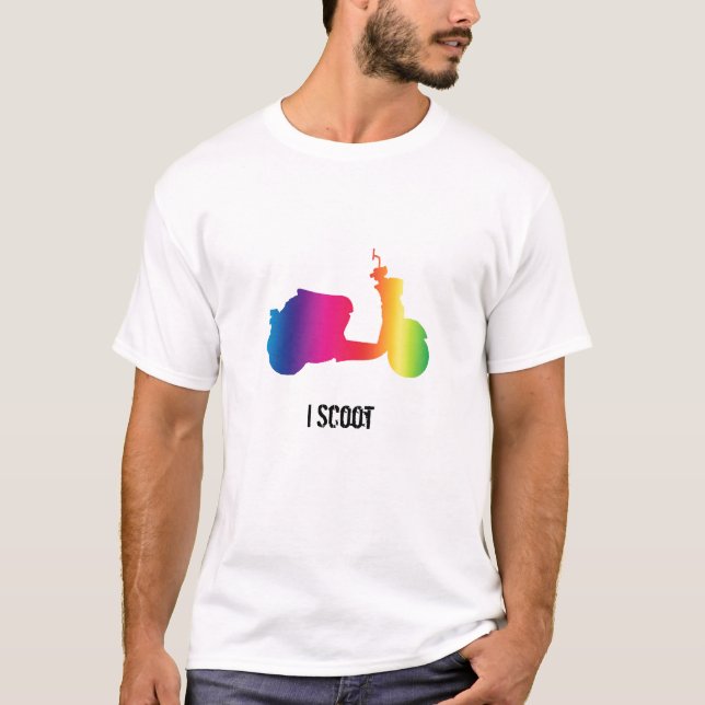 Camiseta el arco iris scoot, (Anverso)