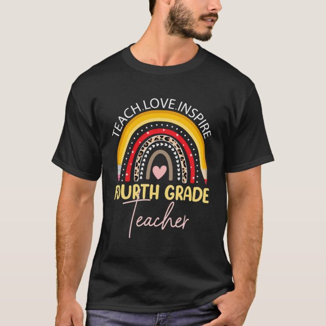 Camiseta El Arcoiris 4.º Profesor De Cuarto Grado De Vuelta (Anverso)