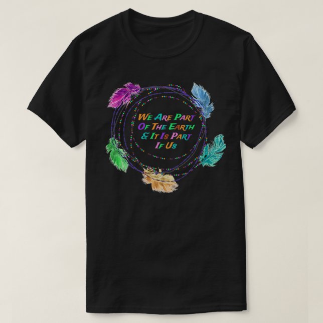 Camiseta El arcoiris alimenta las cuentas nativas estadouni (Diseño del anverso)