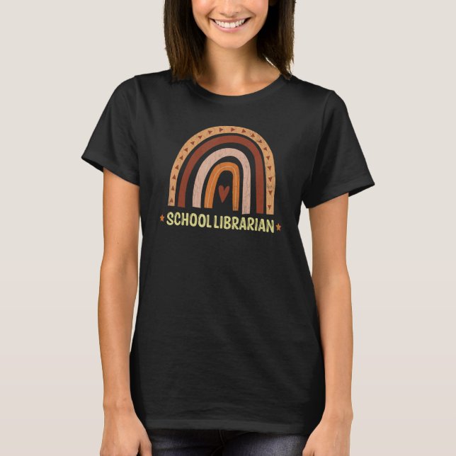 Camiseta El arcoiris bibliotecario escolar de vuelta a la e (Anverso)